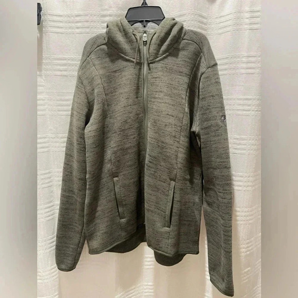 Kuhl Jackets & Blazers - KUHL ASCENDYR Hooded fleece full zip jacket women’s XL layering green fleece